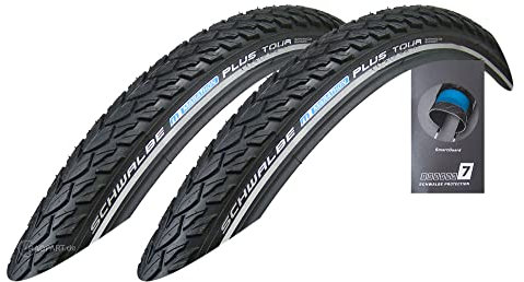 Schwalbe 2X Marathon Plus Tour 50-559 Drahtreifen SmartGuard 26x2.00 Mantel Schwarz