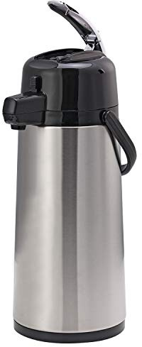 Service Ideas ECAL22S Eco-Air Airpot with Lever Lid, Insulated Beverage Dispenser, Thermal Coffee Carafe, 2.2 Liter, Glass vacuum insulated