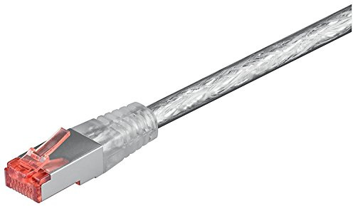 Goobay 95519 CAT 6 Câble de Liaison, S/FTP (PiMF), Transparent, 5 m Longueur