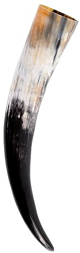 Drickthorn äkta horn ca. 0,4 liter dryck/Meadhorn för LARP Mead horn Viking och medeltiden