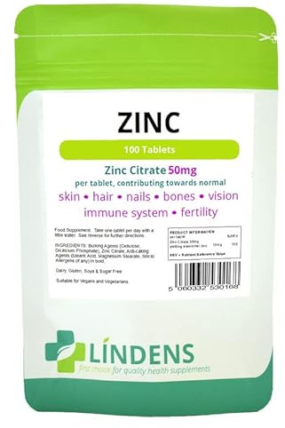 Lindens Zinc Citrate 50mg 3-PACQUET Supplément 300 comprimés Qualité
