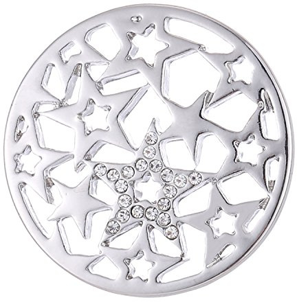 Morella Femme Coin Pendentif 33 mm étoiles Couleur Argent