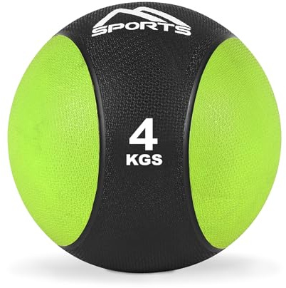 MSPORTS Medicinboll 1 – 10 kg – professionell studiokvalitet inklusive övningsaffisch, gymnastikbollar