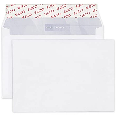 Elco Premium Optifix - Sobres autoadhesivos (500 unidades, 162 x 114 mm), color blanco