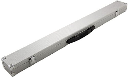 2pc SILVER Cue Case With Reinforced Corners for Snooker Pool Cue