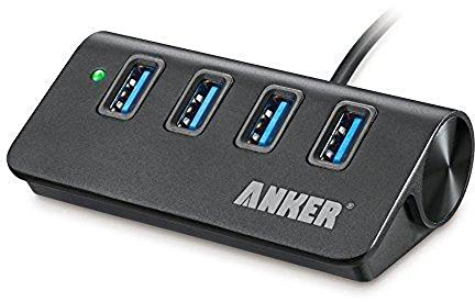 Anker 4-Port USB A hub Unibody Aluminum Portable Data Hub with 2ft USB 3.0 Cable,USB Splitter for MacBook, Mac Pro/mini, iMac, XPS, Surface Pro, Notebook PC, Mobile HDD and More
