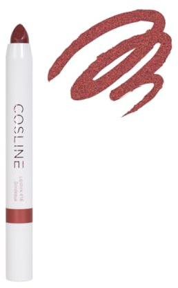 COSLINE Lippenstift Bordeaux 416, Weinrot, Hohe Deckkraft, Mit Glanz, Pflegend, Vegan, Made in Germany