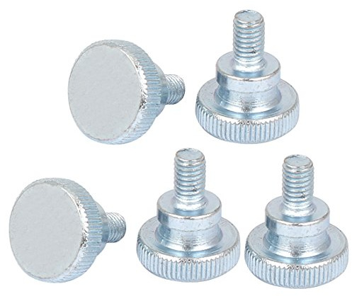 sourcing map Vis Moletée M5 x 8 mm tête moletée vis à tête boulons 18 mm de long zingué plat métrique 5 pcs