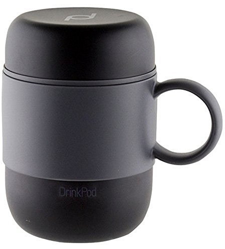 DrinkPod Tazza da viaggio isolata sottovuoto, acciaio inossidabile, 280 ml, nero