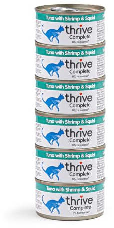 Thrive Cat Food Complete Tuna with Shrimp and Squid, Pack of 6
