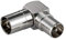 Metall-Winkeladapter Koaxial Stecker auf Koaxial Kuppl.