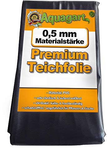 Revestimiento de estanque PVC 5m x 8m 0.5mm revestimiento negro para estanque de jardín