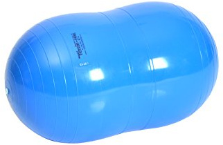 GYMNIC Physio Roll Ballon Double Bleu, diamètre Max. 30 cm/Longueur 50 cm, idéal pour la physiothérapie, Les Exercices d'équilibre, la Coordination et Le Soutien thérapeutique