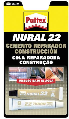 Pattex Nural 22 Cemento reparador construcción (incluso bajo agua) 22ml