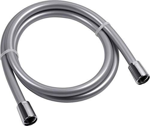 Cornat Duschslang – 150 cm längd – plastgrå – extremt slitstark – 1/2 tum anslutning/duschslang tillverkad i Tyskland, reservslang för dusch och badkar/TB3012