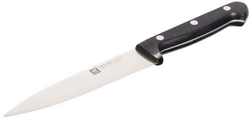 ZWILLING Twin Chef Fleischmesser, Klingenlänge: 16 cm, Großes Klingenblatt, Rostfreier Spezialstahl/Kunststoff-Griff im Nietendesign, Schwarz