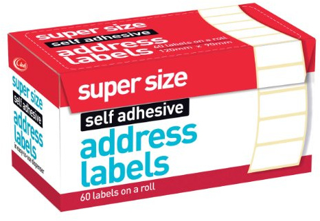 60 Large Self Adhesive Address Labels 90 x 120mm