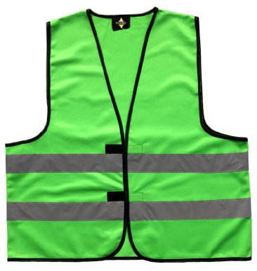 Korntex Kinder Warnweste, Signalweste, KWGRU100S, grün, S