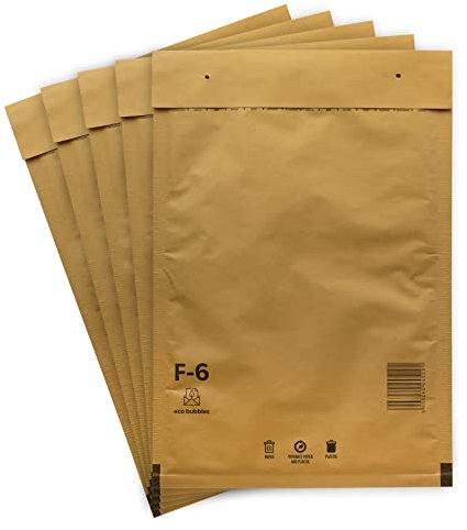 50 Versandtaschen Luftpolsterumschläge haftklebend Luftpolsterversandtaschen Luftpolstertaschen Gr. F/6 F6 braun (240mm x 350mm) Umschläge gepolstert Polsterumschlag Taschen