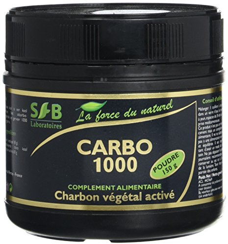 SFB Laboratories Activated Vegetable Carbon Powder - 150 Gram Pot - Ayuda con la digestión y tonificación de tu tummy Sfb laboratoires