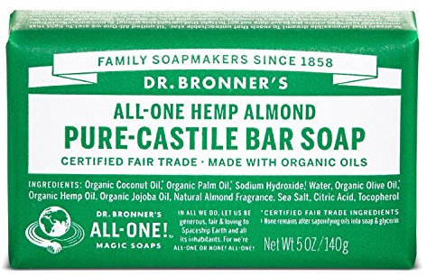 DR BRONNERS Organic Almond Soap Bar 140g (PACK OF 2)