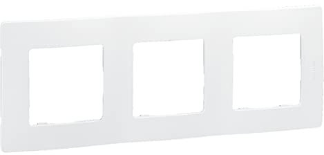 Legrand Niloé 665003 NL-Plaque pour interrupteur avec 3 entrées, Blanc