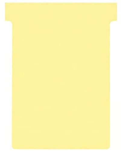 Nobo T-Cards Tab Top 15mm W92x Bottom W80x Full H120mm Size 3 Yellow Ref 32938915 [Pack of 100]