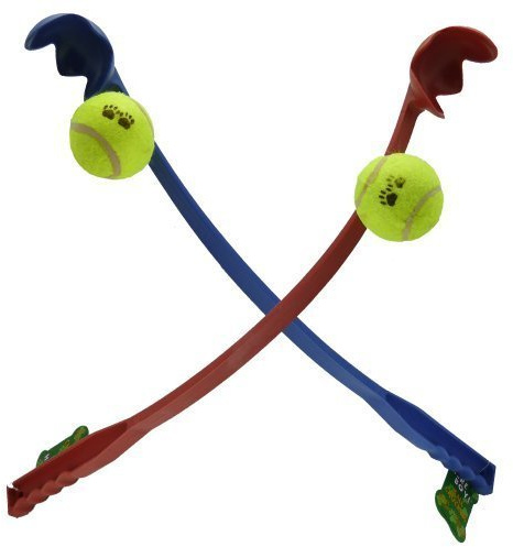New Dog Ball Launcher Thrower With Tennis Ball, Long Handle, Great Fun For Dogs