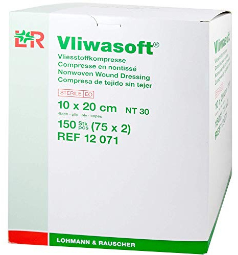 VLIWASOFT Vlieskompressen steril 10x20 cm 4l. 150 St