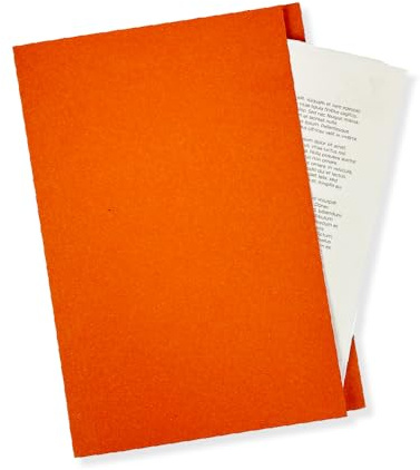 Exacompta - Ref FS250-ORGZ - Guildhall - Square Cut Folder, 250gsm Medium Weight Manilla, 349 x 242mm, A4 & Foolscap, Approx. 100 Sheets, Blue Angel Certified - Orange, Pack of 100