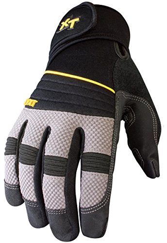 Youngstown Glove Anti-Vibe XT Vibration Dampening Mechanic Work Gloves For Men - Durable, Washable, Anti-Slip Palms - Dark Gray, Medium