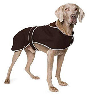 Ancol Muddy Paws Timberwolf Extreme Wax Dog Coat for Dog Cold Weather Protection Waterproof Reflective Design Warm Lining Brown Pet Puppy Apparel - XXL