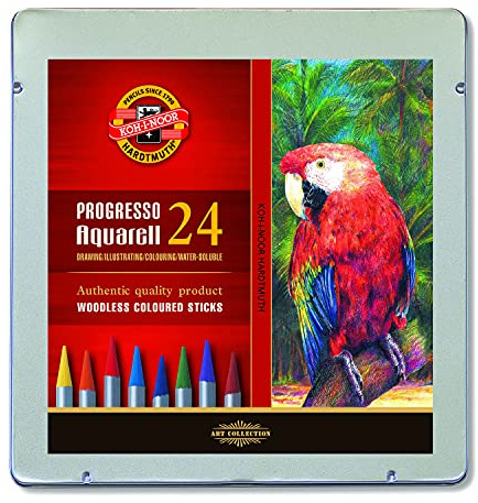 KOH-I-NOOR Progresso Woodless Aquarell Coloured Pencil Set (Set of 24)