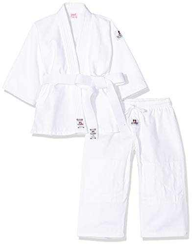 DANRHO Kinder Judogi Yamanashi Karate Kleid, Weiß, 140 cm