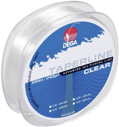 Dega Taper Line Schlagschnur Transparent 0,33-0,60mm 220m