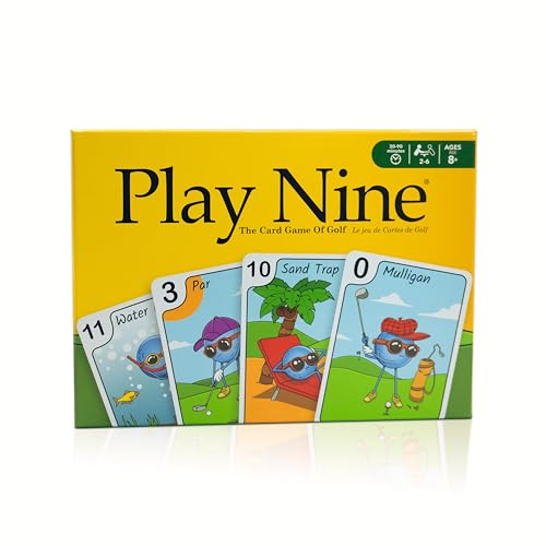 Play Nine - Das Kartenspiel des Golfs: Traditionelles familienfreundliches Partyspiel für Erwachsene, Jugendliche und Kinder