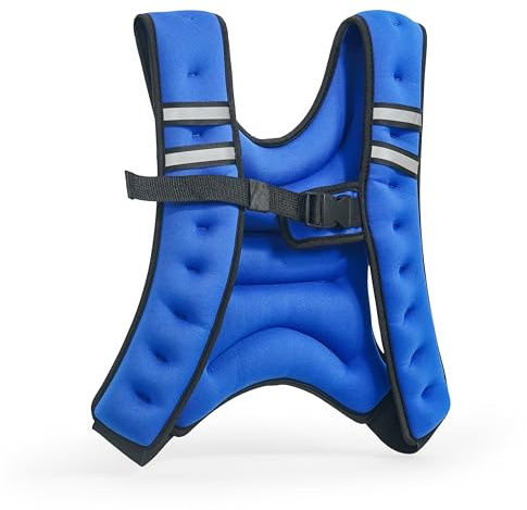 Tone Fitness HHWV-TN012 Weighted Vest, 12 lbs, Blue