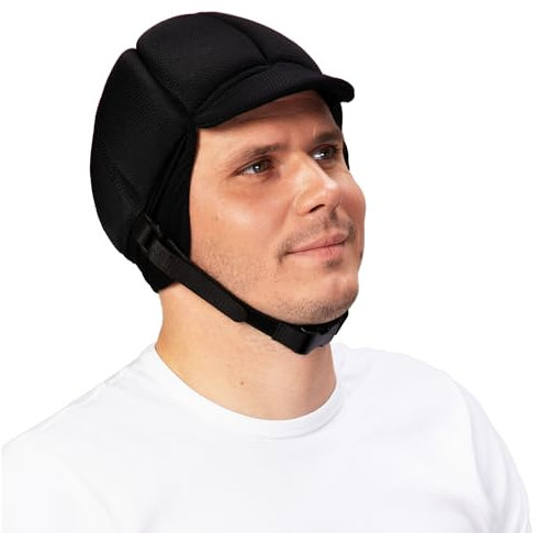 Ribcap Fox Medizinischer Schutzhelm – Sicherer und Stilvoller Kopfschutz für Sturzgefährdete | Schwarz | Groß 59-61 cm | Ideal für Epilepsie, Erwachsene, Senioren und alle Aktivitäten