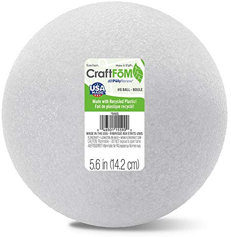 FloraCraft Styrofoam Ball 8 Inch White
