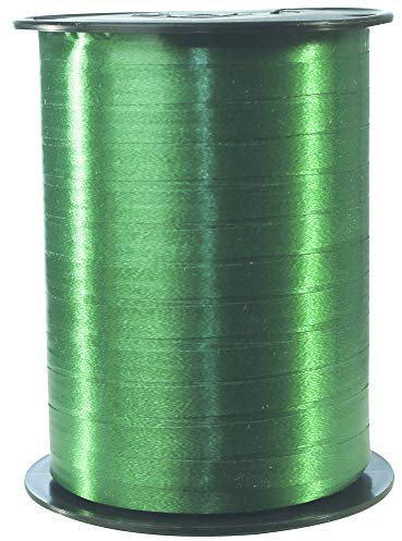 Clairefontaine 601774C Spule Geschenkband glatt (500 m x 7 mm, ideal für Bastelprojekte und Geschenke) 1 Stück dunkelgrün