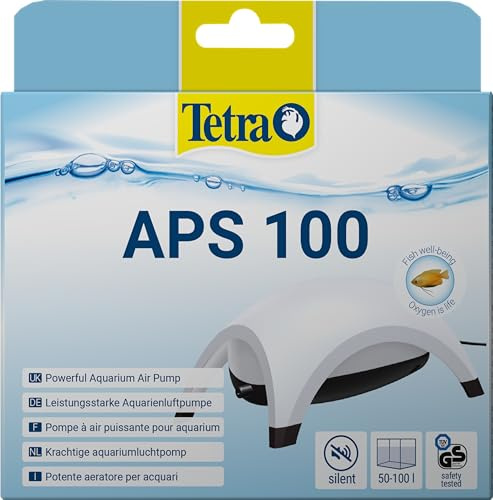 Tetra Pompe à air d'aquarium APS 100 - pompe à membrane silencieuse pour aquariums de 50 à 100 L, blanche,212497
