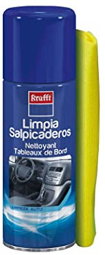 Krafft Limpia Salpicaderos Coche Profesional, Abrillantador Coche Interior con Bayeta Incluida 400 ml