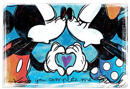 Egan Set 2 Tischsets blau Mickey und Minnie, LWM63/07B, Unique