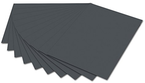 folia 6188 - Cartón fotográfico (50 x 70 cm, 300 g/m², 10 Hojas), Color Gris Antracita