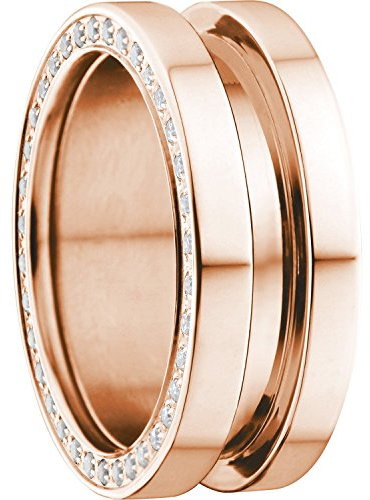 Bering Damen-Ring Artic Symphony AußenRing Edelstahl teilvergoldet Zirkonia weiß Gr.57 (18.2) - 525-37-83