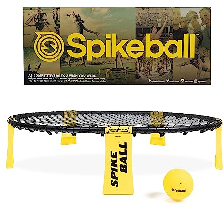 Spikeball The Original Kit 1-Ball Game Set - Outdoor, Yard & Camping Games - Includes Ball, Net, Drawstring Bag & Rulebook Set