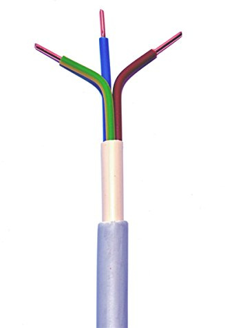 50m NYM-J 3x4 mm² RE 50m-Ring Mantelleitung grau 3x4 qmm Installationsleitung Feuchtraumleitung