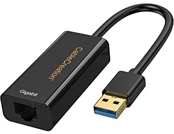 USB to Ethernet Adapter, CableCreation USB 3.0 to 10/100/1000 Gigabit Wired LAN Network Adapter Compatible with Nintendo Switch, Windows, MacBook, macOS, Mac Pro Mini, Laptop, PC and More