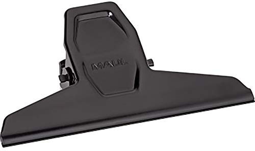 MAUL Papierklemmer MAULpro aus Metall | Moderner Klemmer mit breitem Verschlussclip 12,5 cm und Klemmweite 3 cm | Gadget für Haushalt, Küche und Büro | geeignet für DIY Projekte | Schwarz