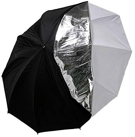 Pro 2in1 Satinweiß Reflex- Durchlichtschirm Reflexschirm Satinweiß 109cm 43 Zoll Studioschirme Blitzschirm mit schwarzer Abdeckung für Fotografie Studio Video Blitz
